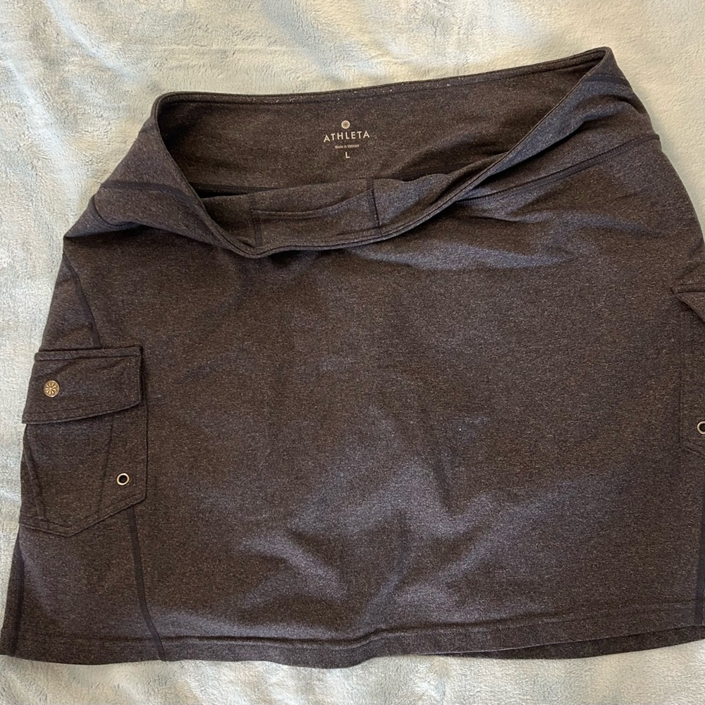 Athleta Gray Mini Cargo Skirt for Casual Wear